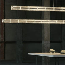 Glass Cylinder Linear Chandelier