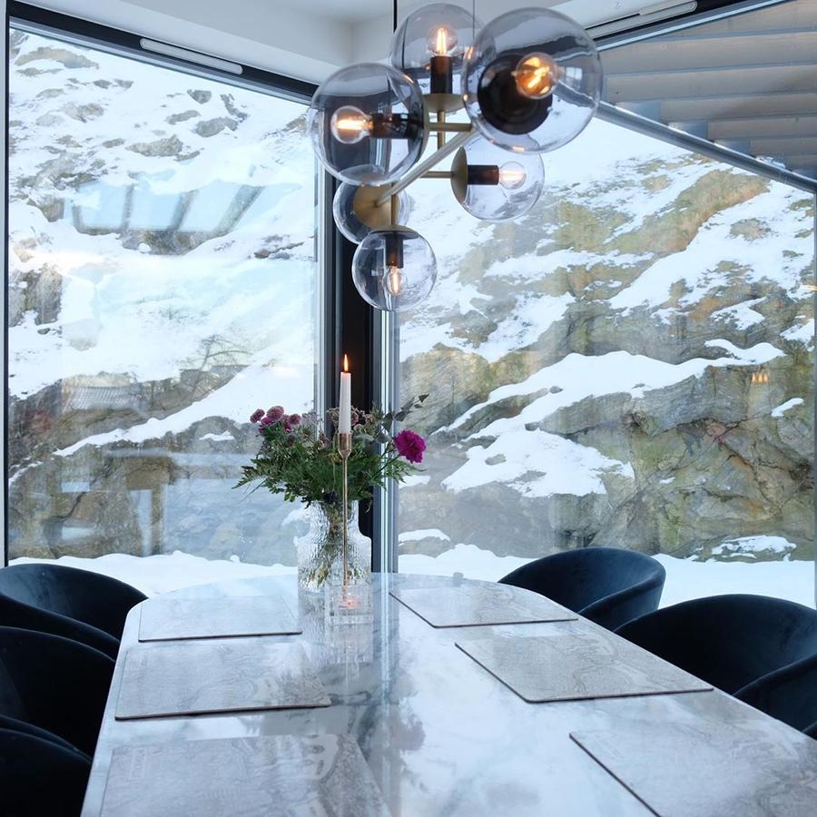 Ruby Glass Chandelier
