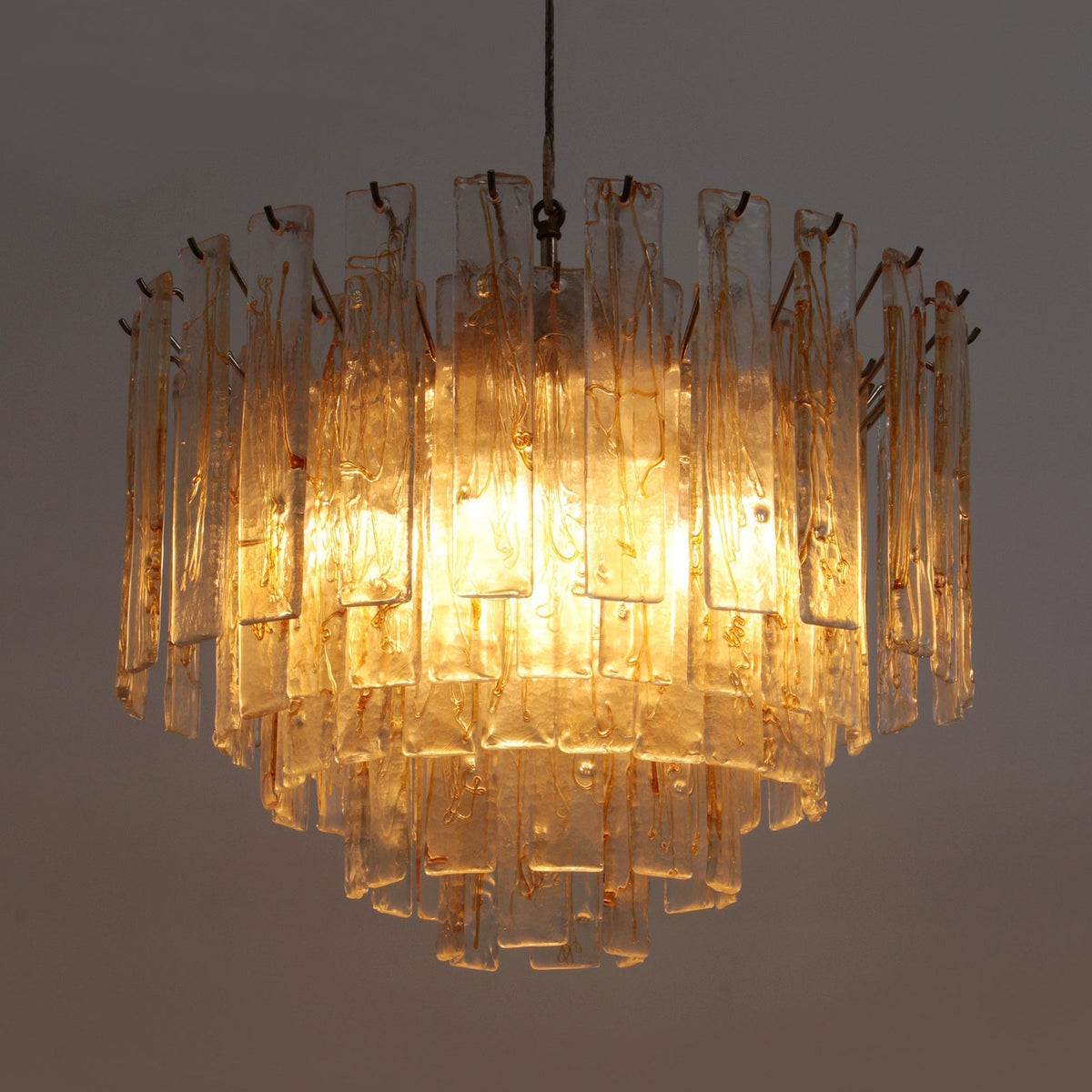 Golden Amber Murano Glass Chandelier Main image