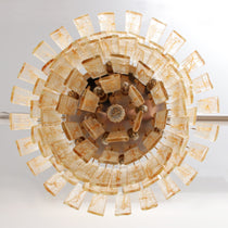 Golden Amber Murano Glass Chandelier