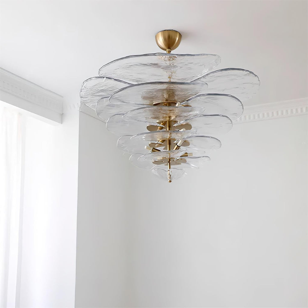 Petals Gold Murano Glass Chandelier