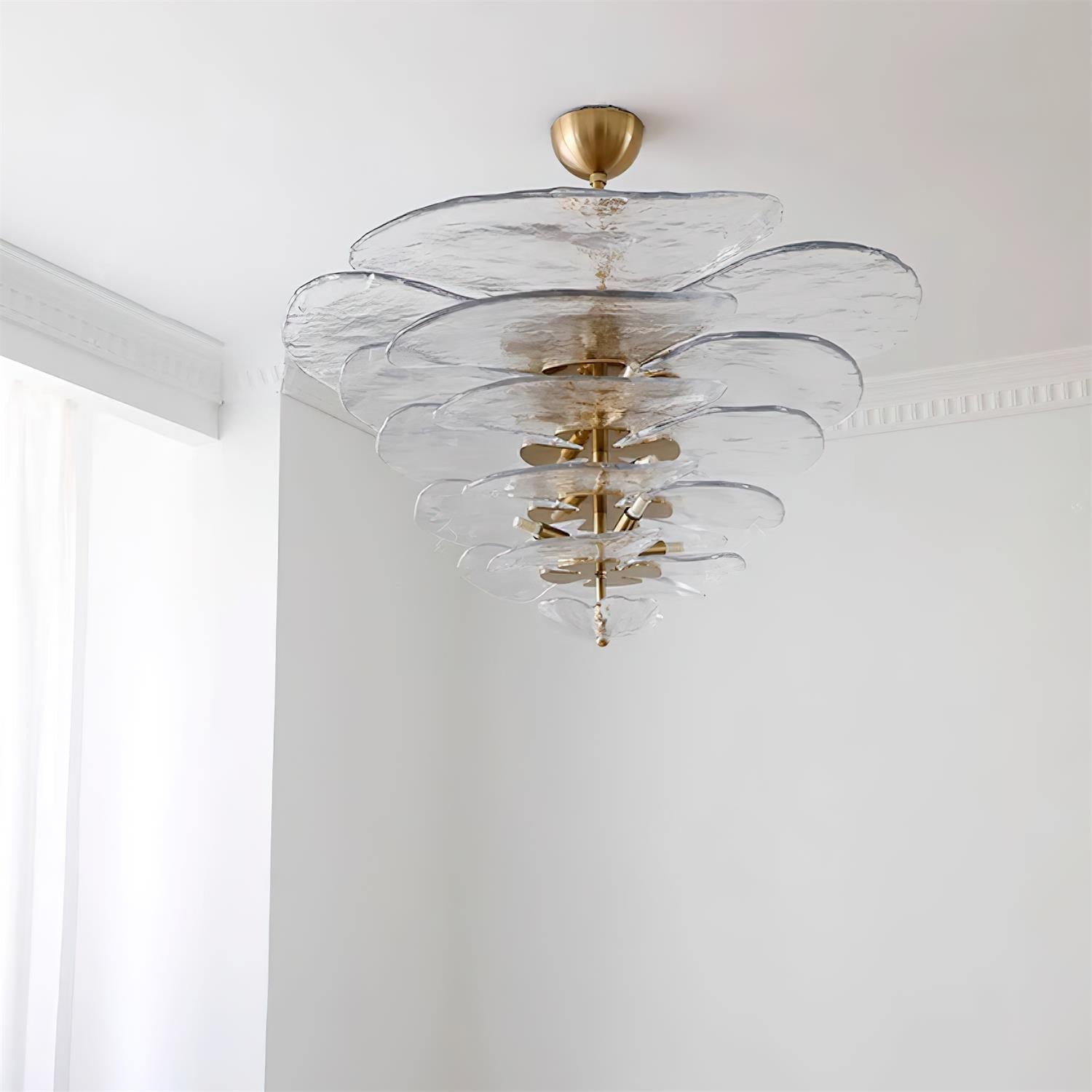 Petals Gold Murano Glass Chandelier