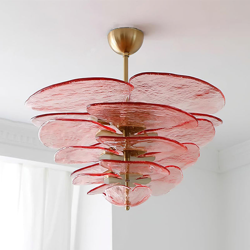 Petals Gold Murano Glass Chandelier