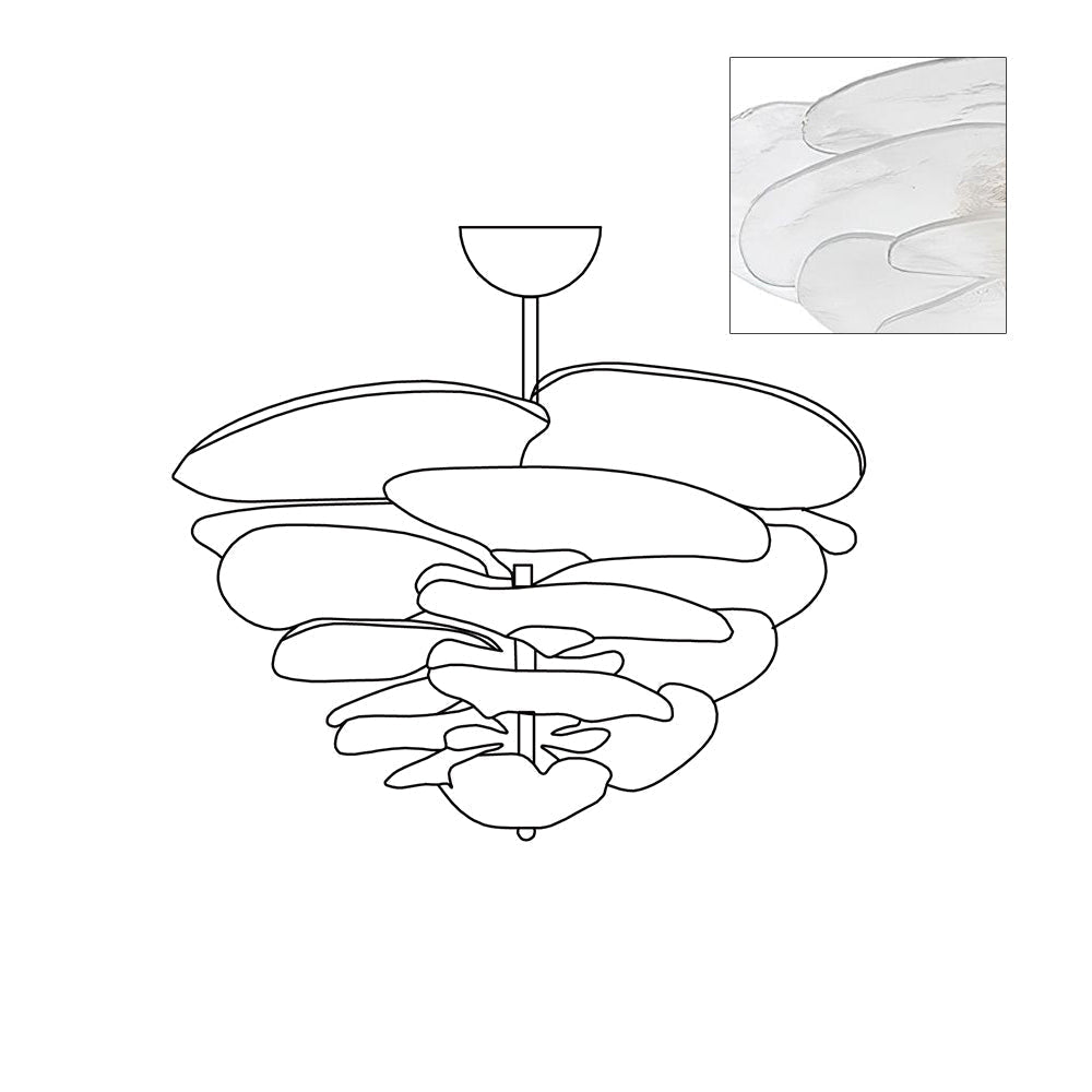 Petals Gold Murano Glass Chandelier