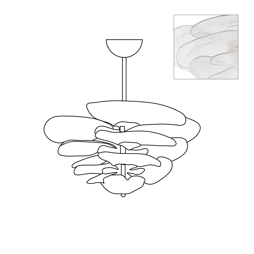 Petals Gold Murano Glass Chandelier
