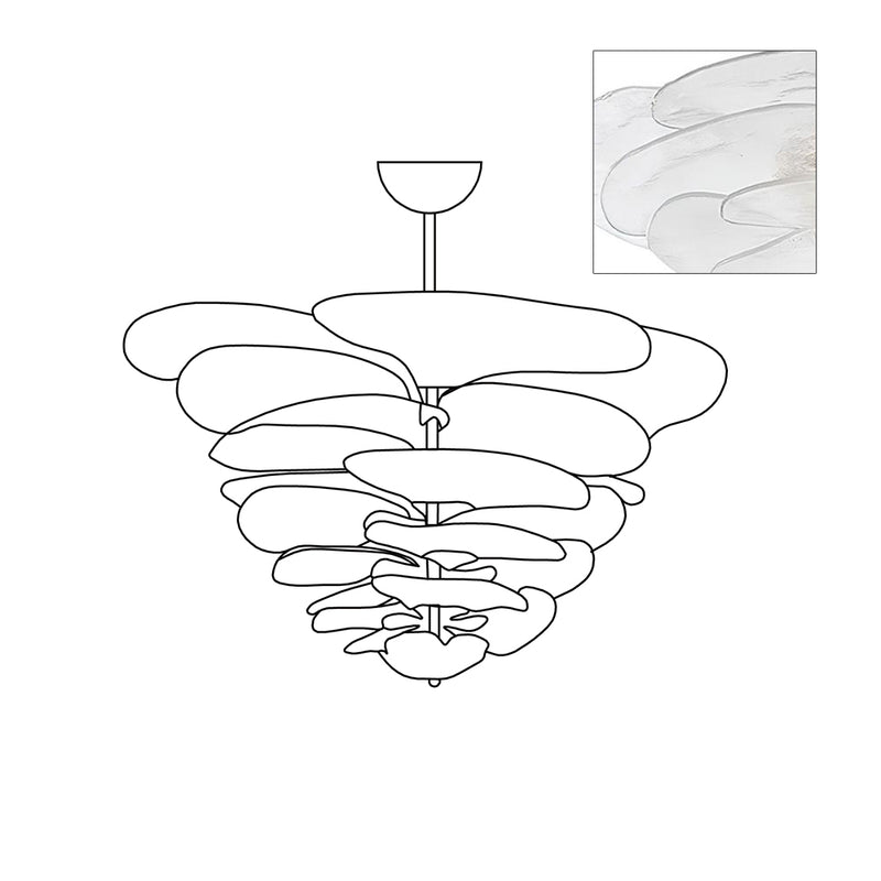 Petals Gold Murano Glass Chandelier