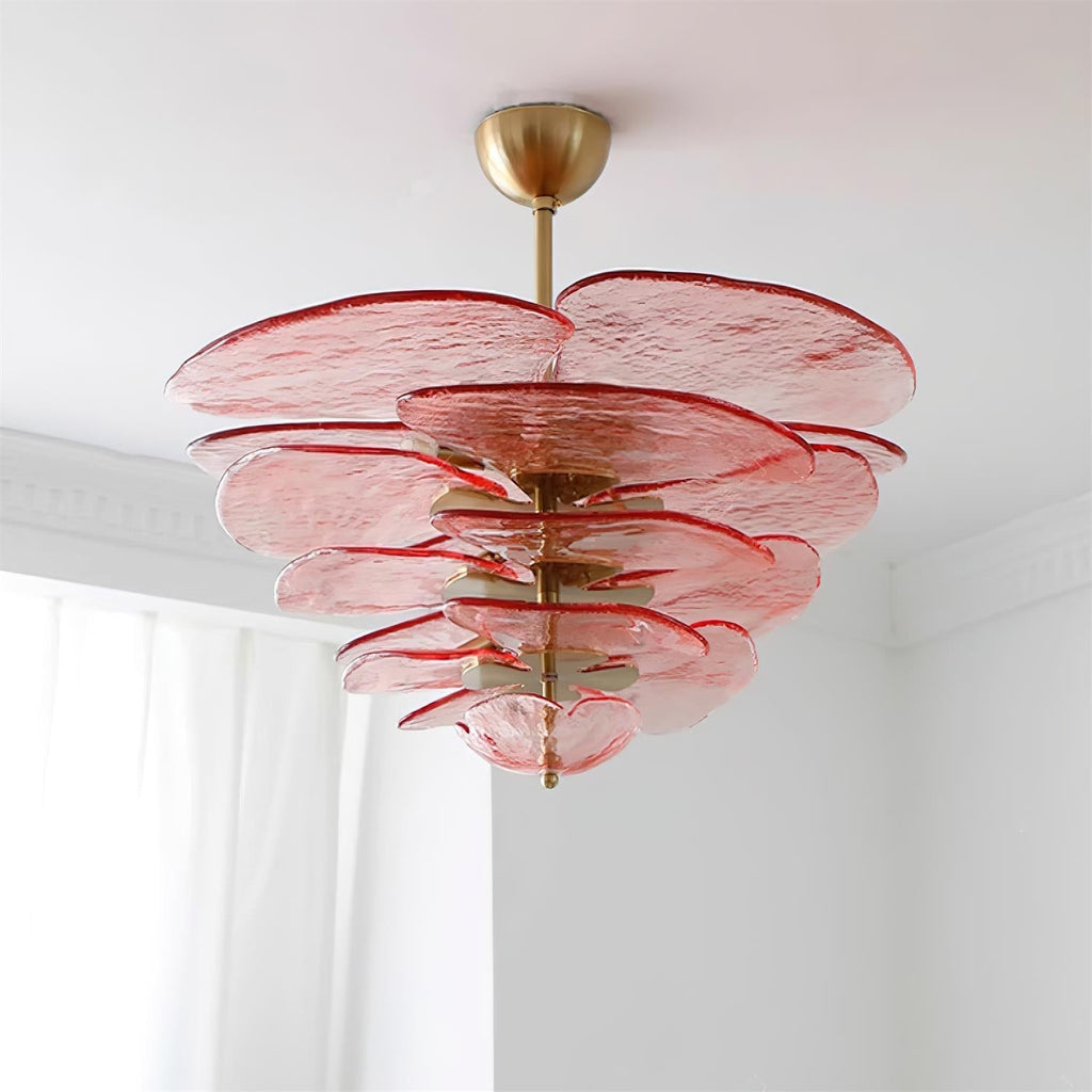 Petals Gold Murano Glass Chandelier