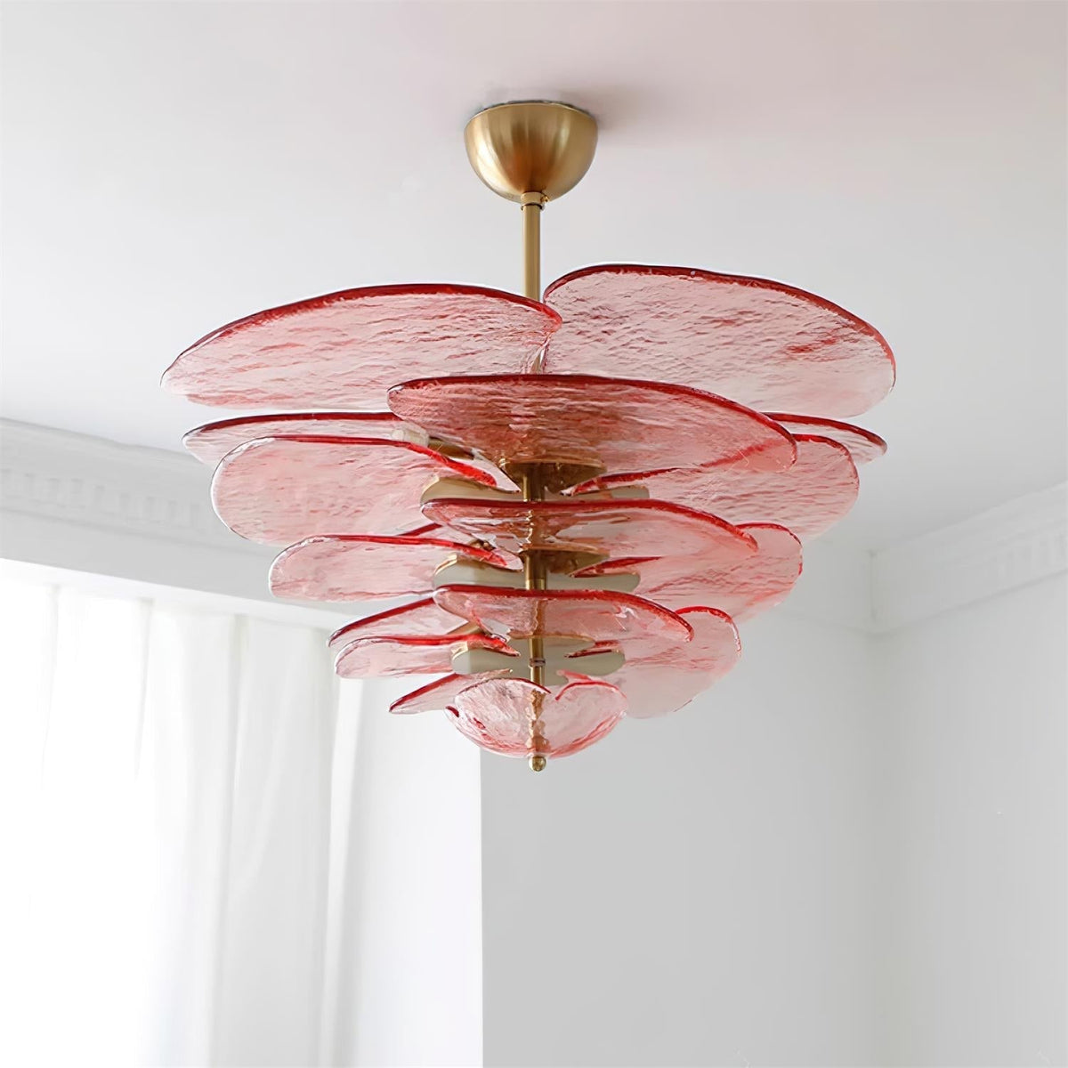 Petals Gold Murano Glass Chandelier
