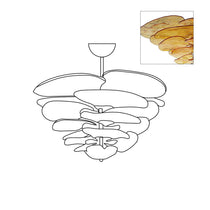Petals Gold Murano Glass Chandelier