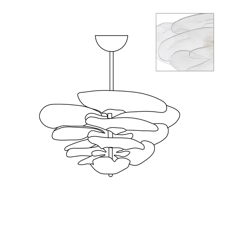Petals Gold Murano Glass Chandelier