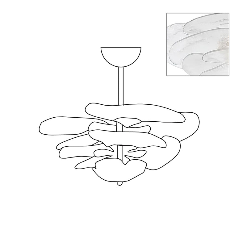 Petals Gold Murano Glass Chandelier