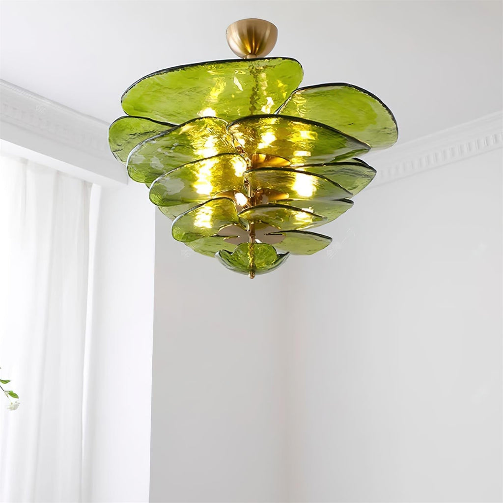 Petals Gold Murano Glass Chandelier
