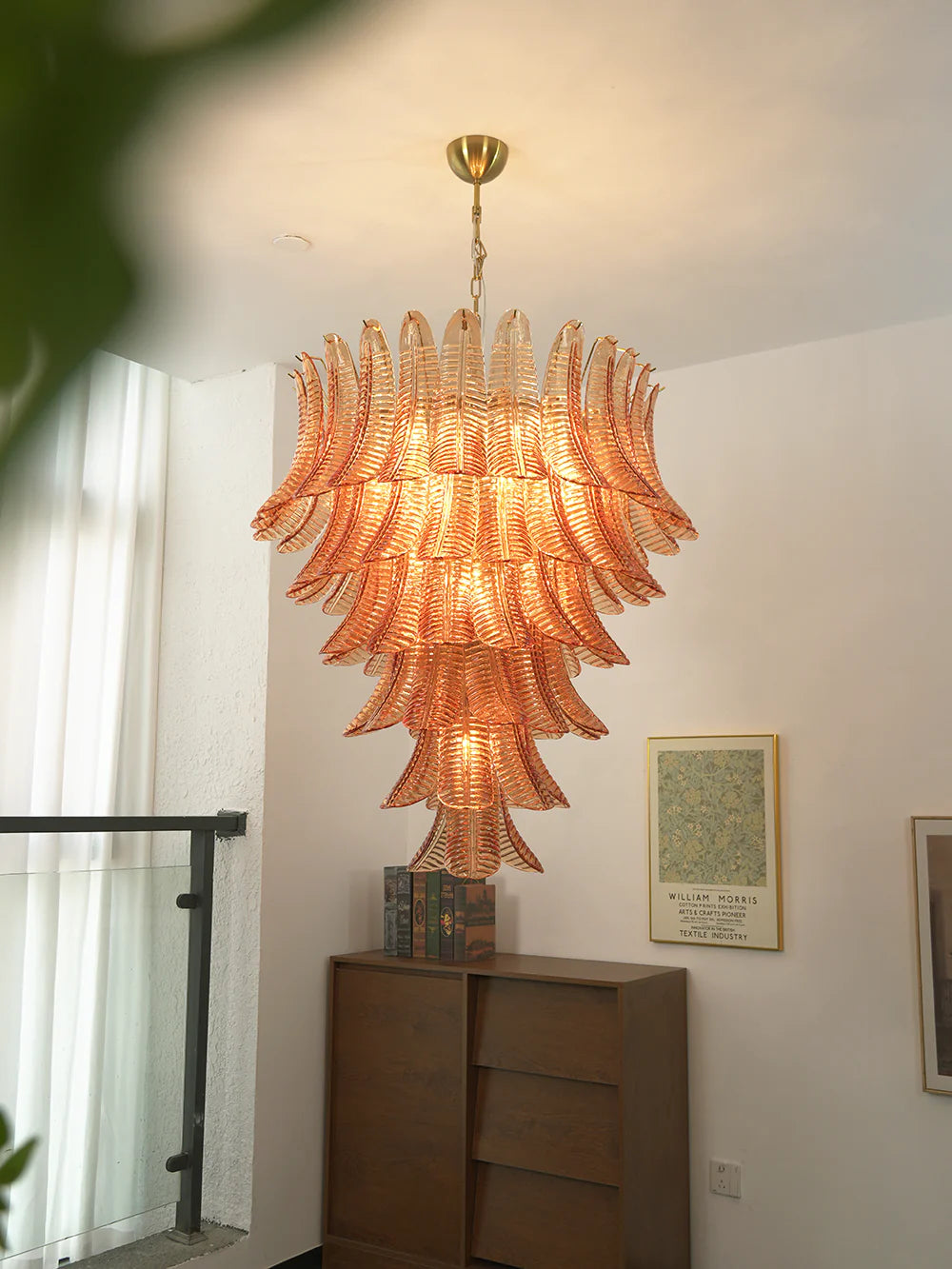 Gorgeous Murano Felci Amber Glass Chandelier Secondary image