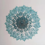 Gorgeous Murano Quadriedri Prisms Blue Chandelier