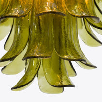 Murano Glass Green Petals Chandelier