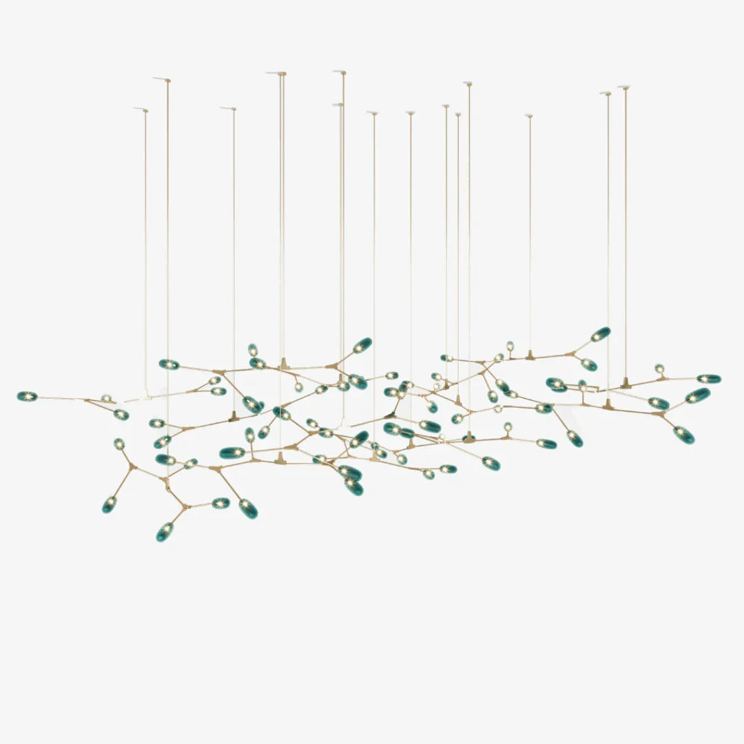 Green Peacock Chandelier