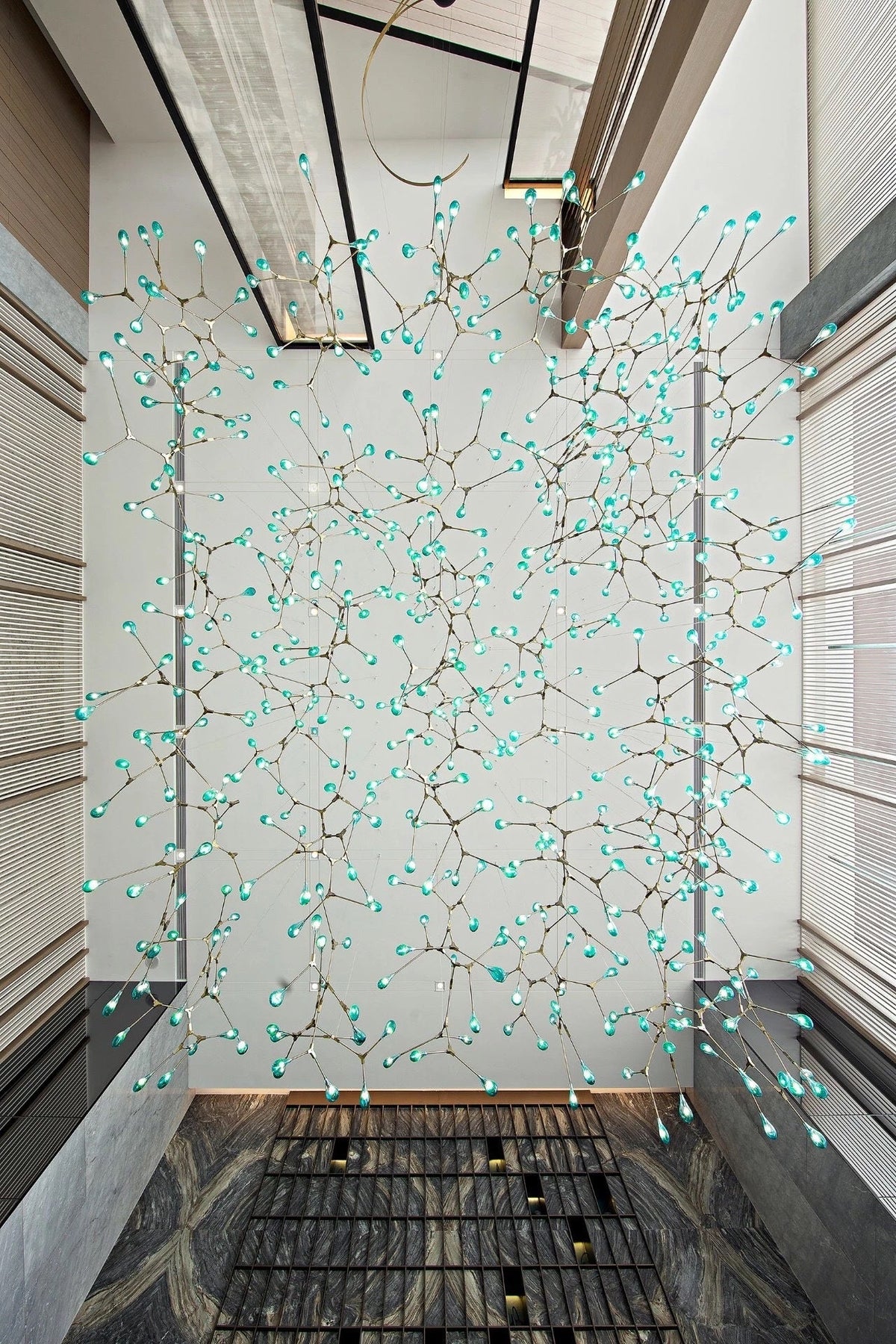 Green Peacock Chandelier