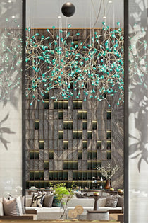 Green Peacock Chandelier