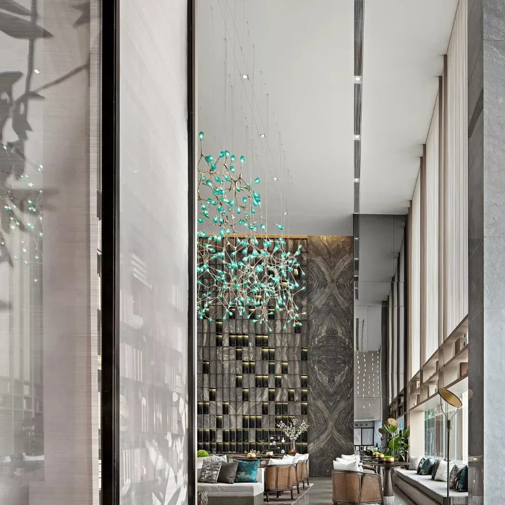 Green Peacock Chandelier