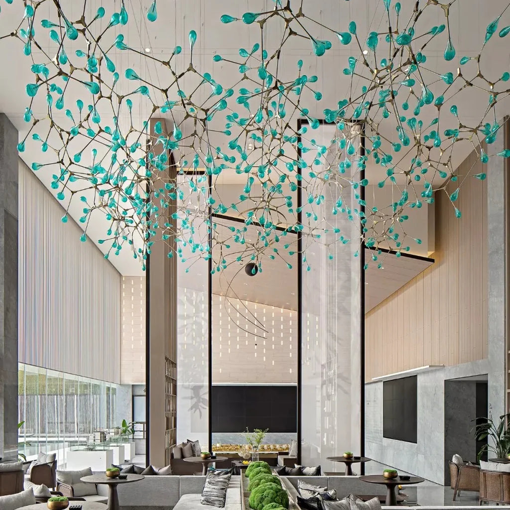 Green Peacock Chandelier