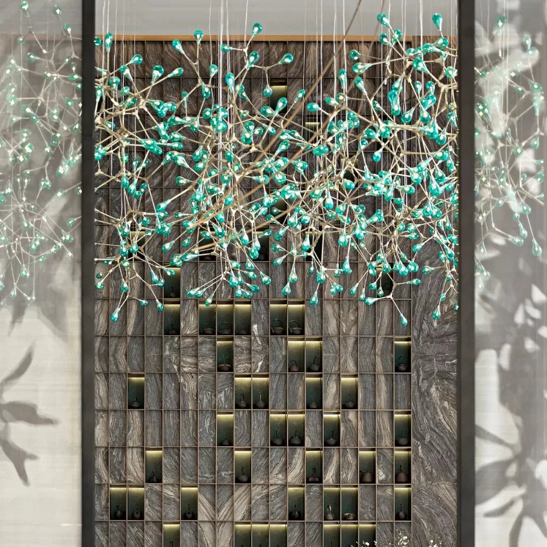 Green Peacock Chandelier