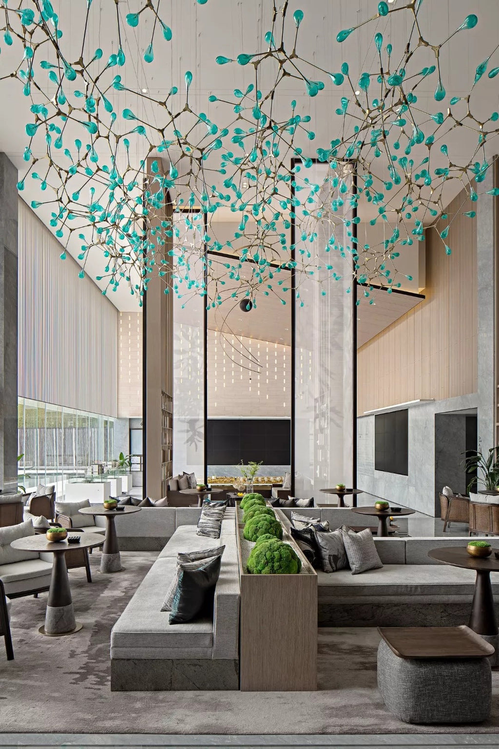 Green Peacock Chandelier