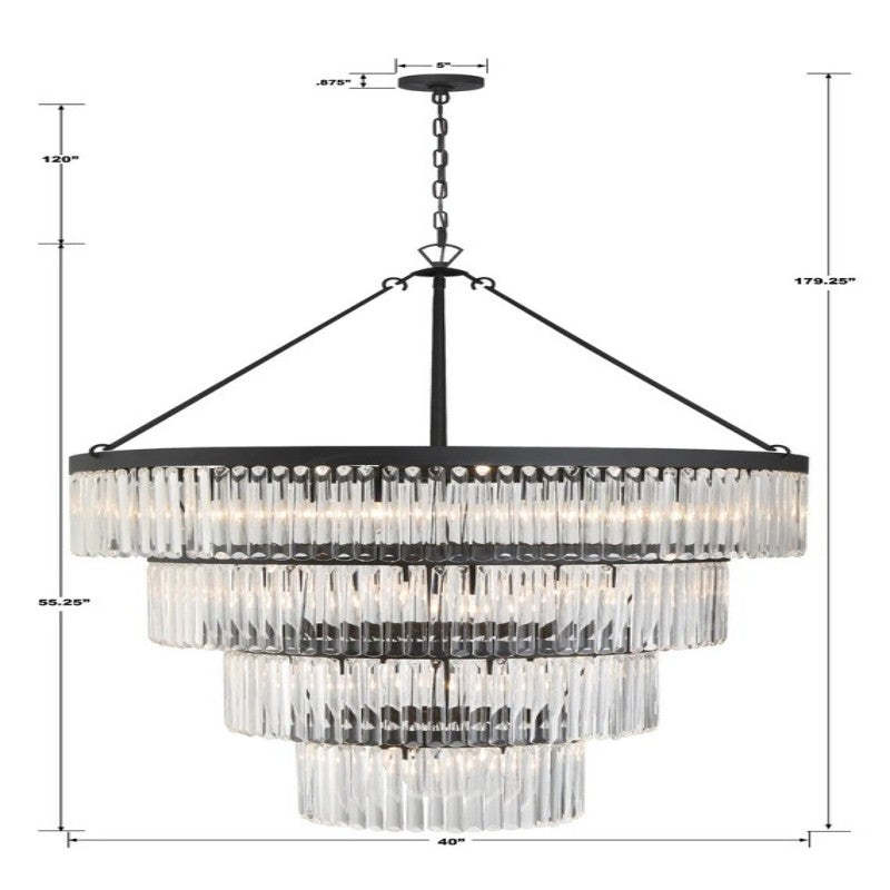 Guyton 4-Tier Round Chandelier 40''D