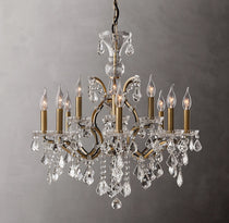 Rocco Iron & Crystal Round Chandelier 28''