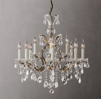 Rocco Iron & Crystal Round Chandelier 28''