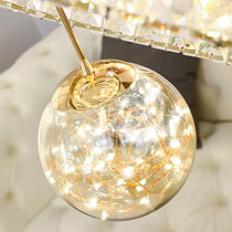 Crispin Crystal Ring Chandelier Foyer