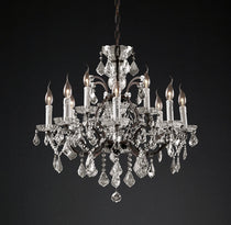 Rocco Iron & Crystal Round Chandelier 28''