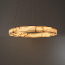 Halo Ring Alabaster Natural Stone Chandelier