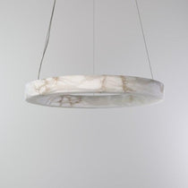 Halo Ring Alabaster Natural Stone Chandelier