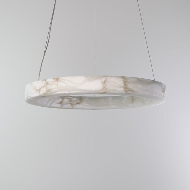 Halo Ring Alabaster Natural Stone Chandelier