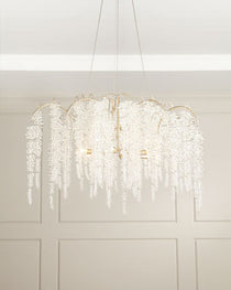 Cascading Crystal Six-Light Chandelier