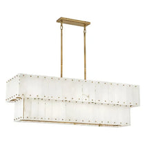 Simone Alabaster Linear 2-Tier Chandelier