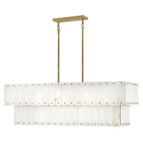 Simone Alabaster Linear 2-Tier Chandelier