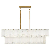 Simone Alabaster Linear 2-Tier Chandelier