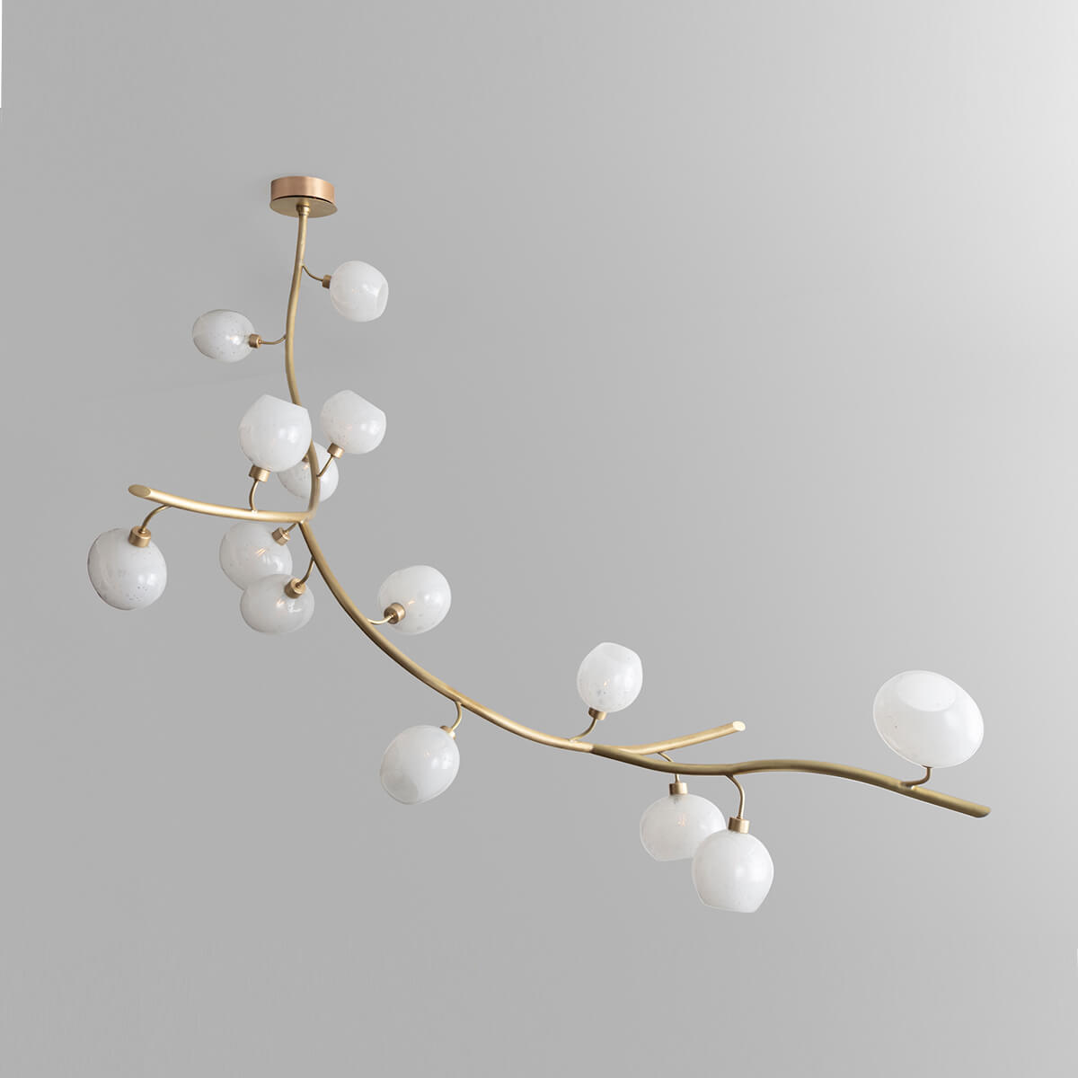 Modern Linear Brass Branches Chandelier for Dining Room Main image