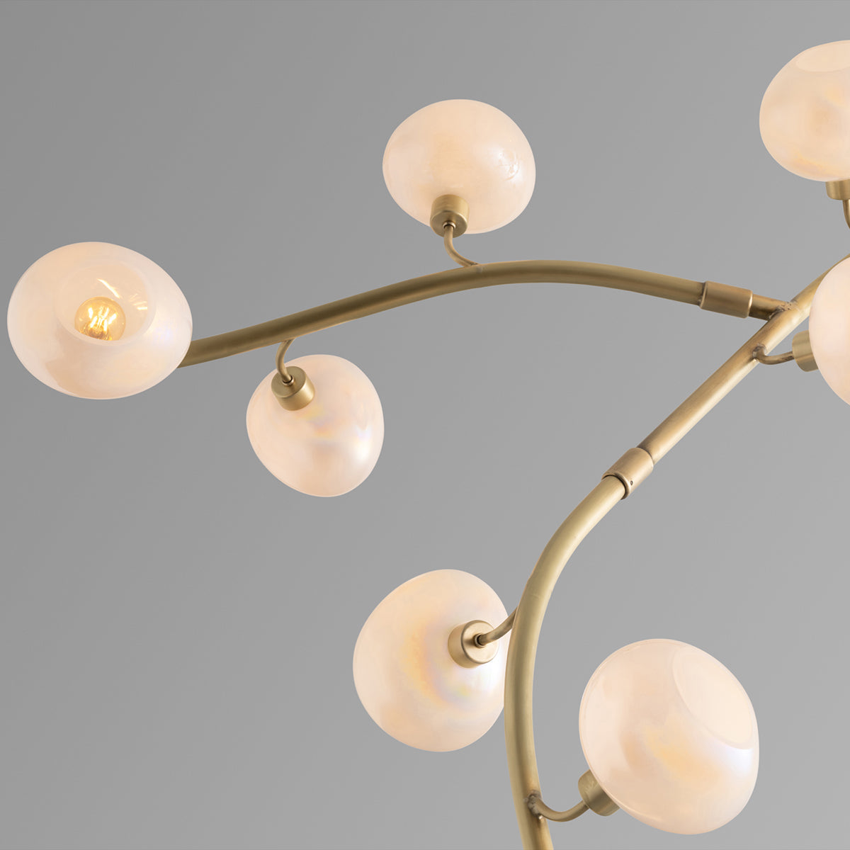 Modern Vertical Branches Glass Globe Chandelier Secondary image