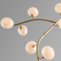 Modern Vertical Branches Glass Globe Chandelier
