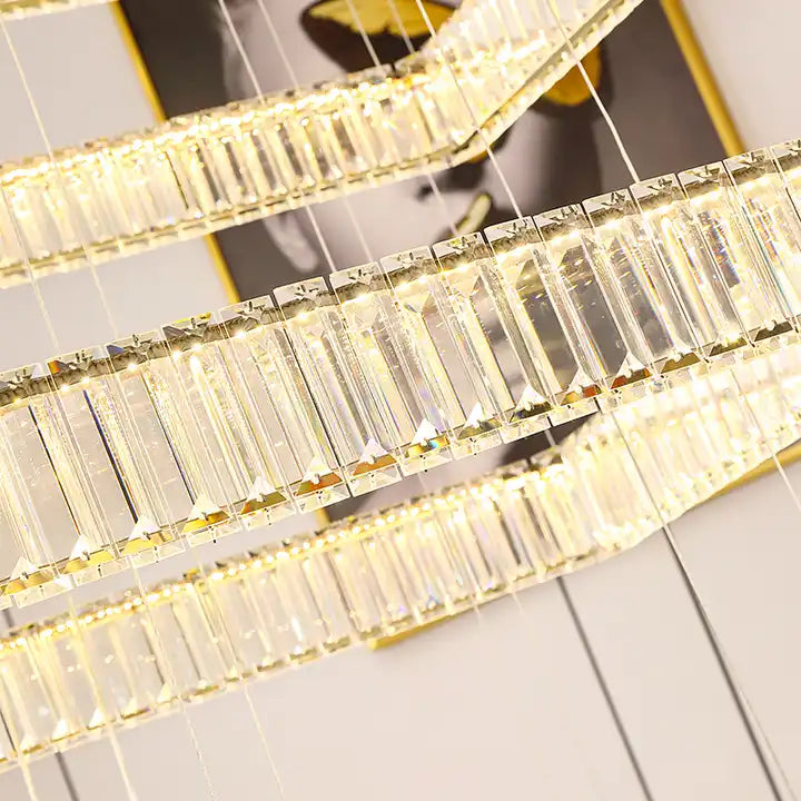 Pamela 8-Tier Square Crystal Chandelier