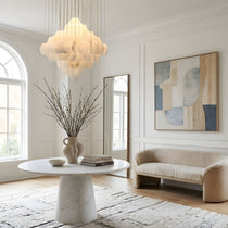 Elegant Hexa Alabaster Cascade Chandelier - CasaraHouse