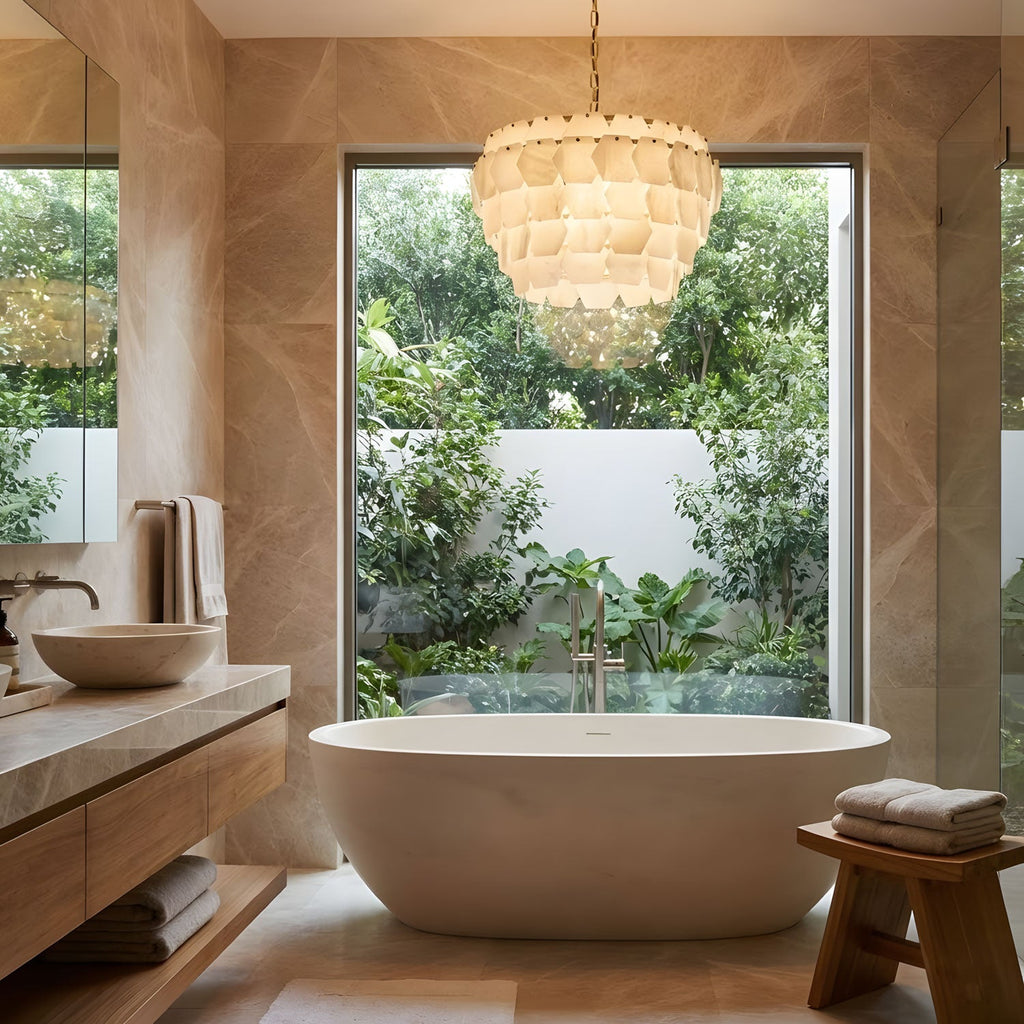 Elegant Hexa Cloud Alabaster Pendant Light - CasaraHouse