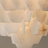 Elegant Hexa Alabaster Cascade Chandelier - CasaraHouse