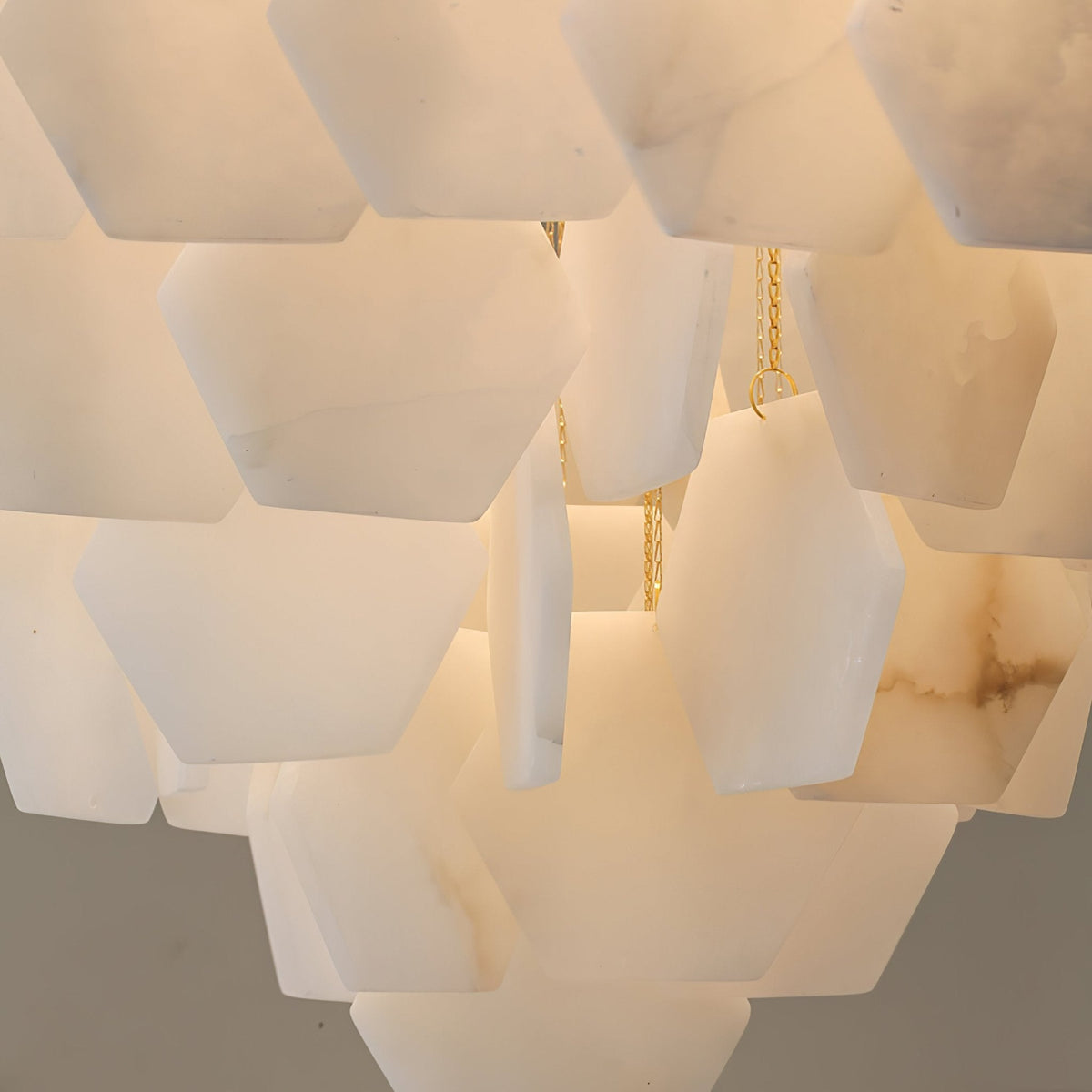 Elegant Hexa Alabaster Cascade Chandelier - CasaraHouse