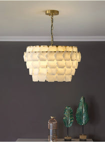 Elegant Hexa Cloud Alabaster Pendant Light - CasaraHouse