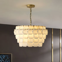 Elegant Hexa Cloud Alabaster Pendant Light - CasaraHouse