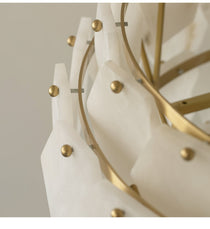 Elegant Hexa Cloud Alabaster Pendant Light - CasaraHouse