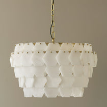 Elegant Hexa Cloud Alabaster Pendant Light - CasaraHouse